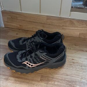 Saucony Black and Gray Running Shoes